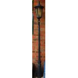 Tall metal driveway lamp