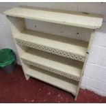 Painted white bookcase