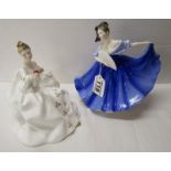 Pair of Royal Doulton lady figures - Elaine, HN2791 & My Love HN2339