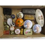 Collection of pill boxes etc