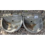 Pair of farmyard water troughs