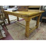 Pine refectory table - 6' x 3'