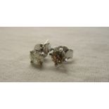 Pair of 18ct diamond stud earrings