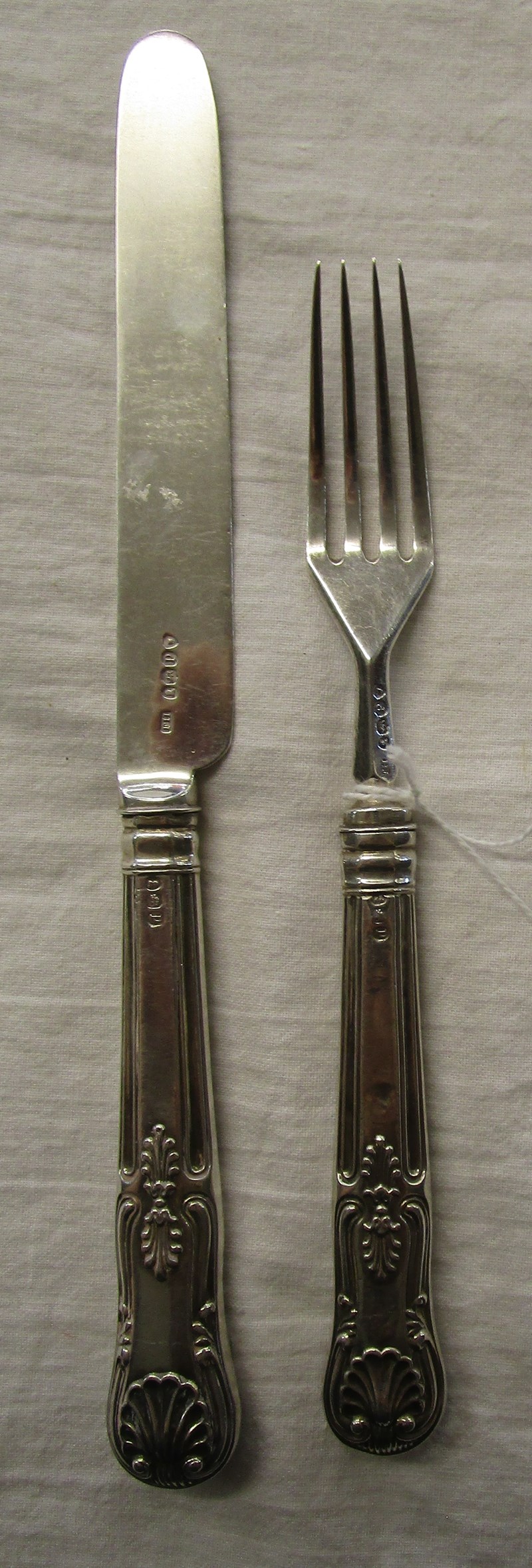 William IV silver knife & fork