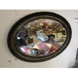 Oval bevelled glass mirror