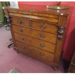 Large Victorian mahogany chest of drawers