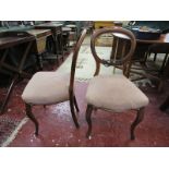 Pair of balloon back chairs