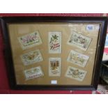 Framed WWI silk postcards