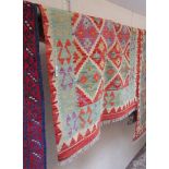 Vegetable dye wool Choli Kelim rug - Approx 1.51m x 1.01m