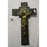 Metal crucifix with Christ