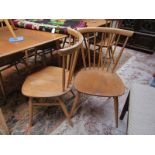 Set of six Ercol dining chairs