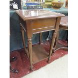 Mahogany lamp table with drawer