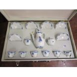 Cased Delft tea service