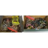 2 boxes of costume jewellery