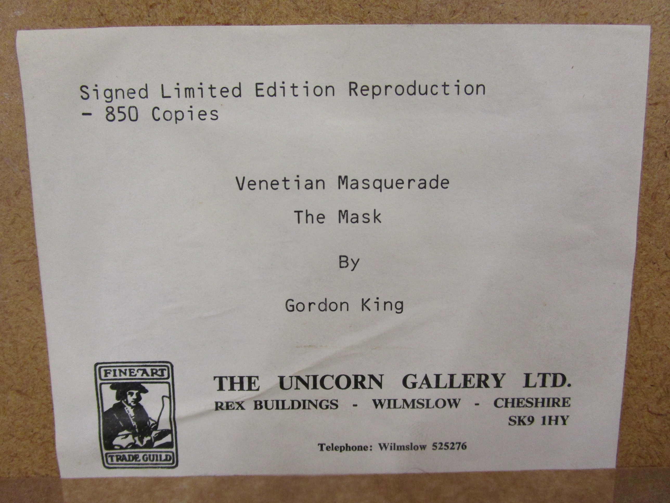 2 L/E signed prints - Secrets & Venetian Masquerade by Gordon King - Bild 2 aus 9