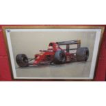 Print of Nigel Mansell's Ferrari 2000