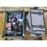 Cased Praktica camera & equipment