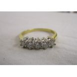 18ct 5 stone diamond set ring