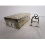 Silver box & toast rack
