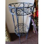 2 tier metal plant stand