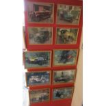 Collection of 10 vintage car prints