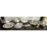 Shelf of silver plate