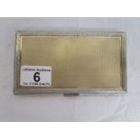 Cigarette case marked '9ct gold on silver' - Approx 253g