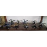 Collection of WWII model airplanes