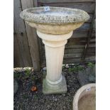 Column bird bath