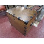 Oak silver chest with interior top tray