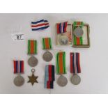 Collection of WWII medals to include 3 x 1939-45 war medals, France & Germany star & 4 x defence