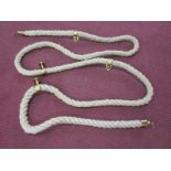 Display rope with brass fittings - L: 5 metres