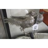 2 silver plate pheasants