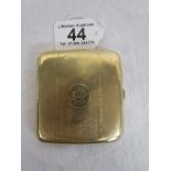 9ct gold cigarette case - Approx 74g