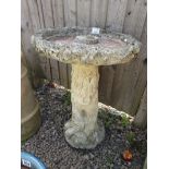 Tree themed bird bath