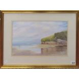 Pastel - Coastal scene entitled Littlehaven by M Rowlands