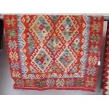 Vegetable dye wool Choli Kelim rug - 144cm x 100cm - Estmate £60