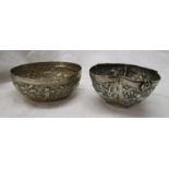 2 small silver bowls - Approx 120g