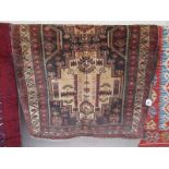 Old Baluchi rug - 129cm x 91cm - Estmate £40