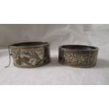 2 silver bangles