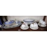 Collectables to include blue & white meat plates
