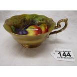 Royal Worcester hand painted cup - Fruit theme signed H Everette - Circa 1926