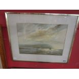 Watercolour - Coastal scene signed David Bellamy