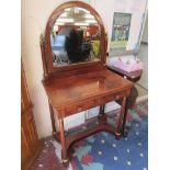 Biedermeier style walnut dressing table