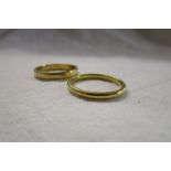 2 18ct gold wedding rings