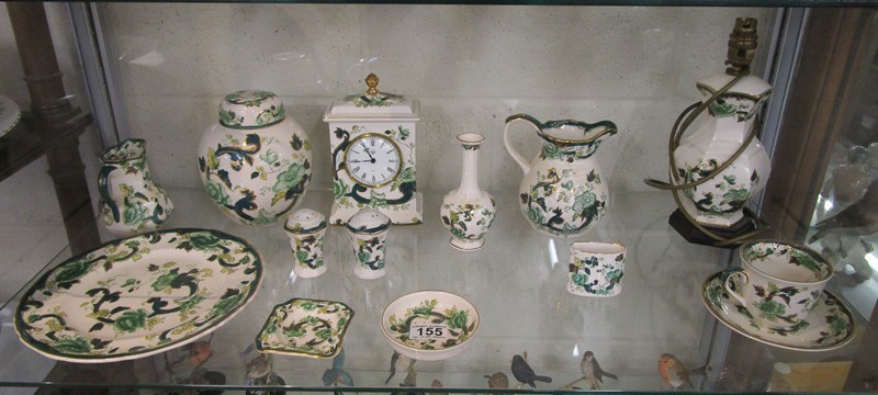 Collection of Masons Ironstone to include lamp & clock