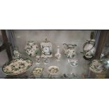 Collection of Masons Ironstone to include lamp & clock