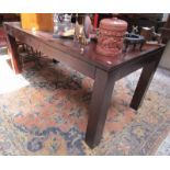 Heavy mahogany dining table