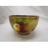 Royal Worcester hand painted sugar bowl - Fruit theme signed R Austin - Circa 1928