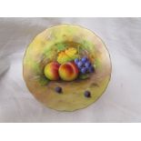 Royal Worcester hand painted plate - Fruit theme signed A Shuck - Circa 1924